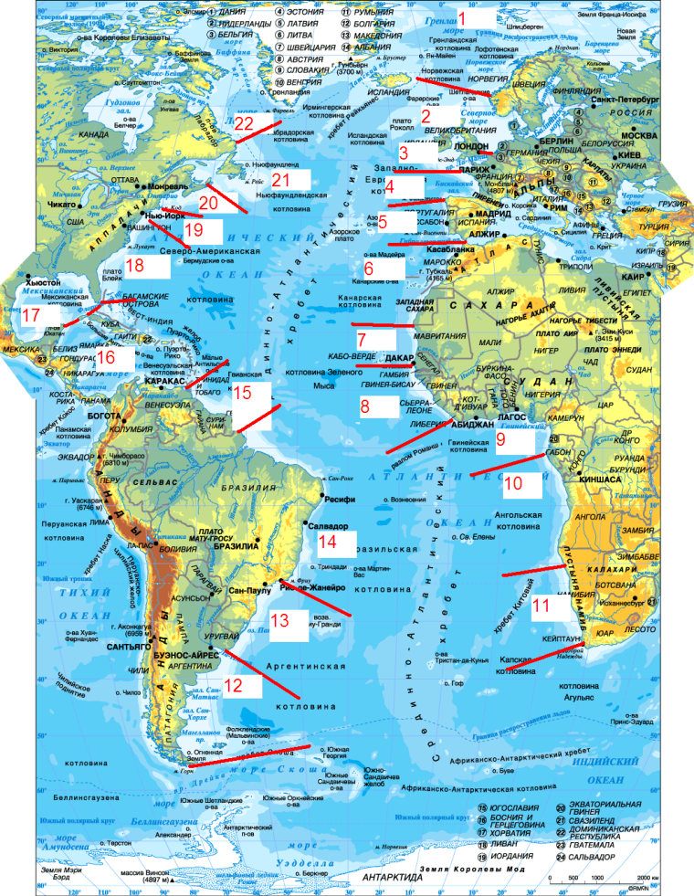 Атлантический океан - 8742 (желоб Пуэрто-Рико)