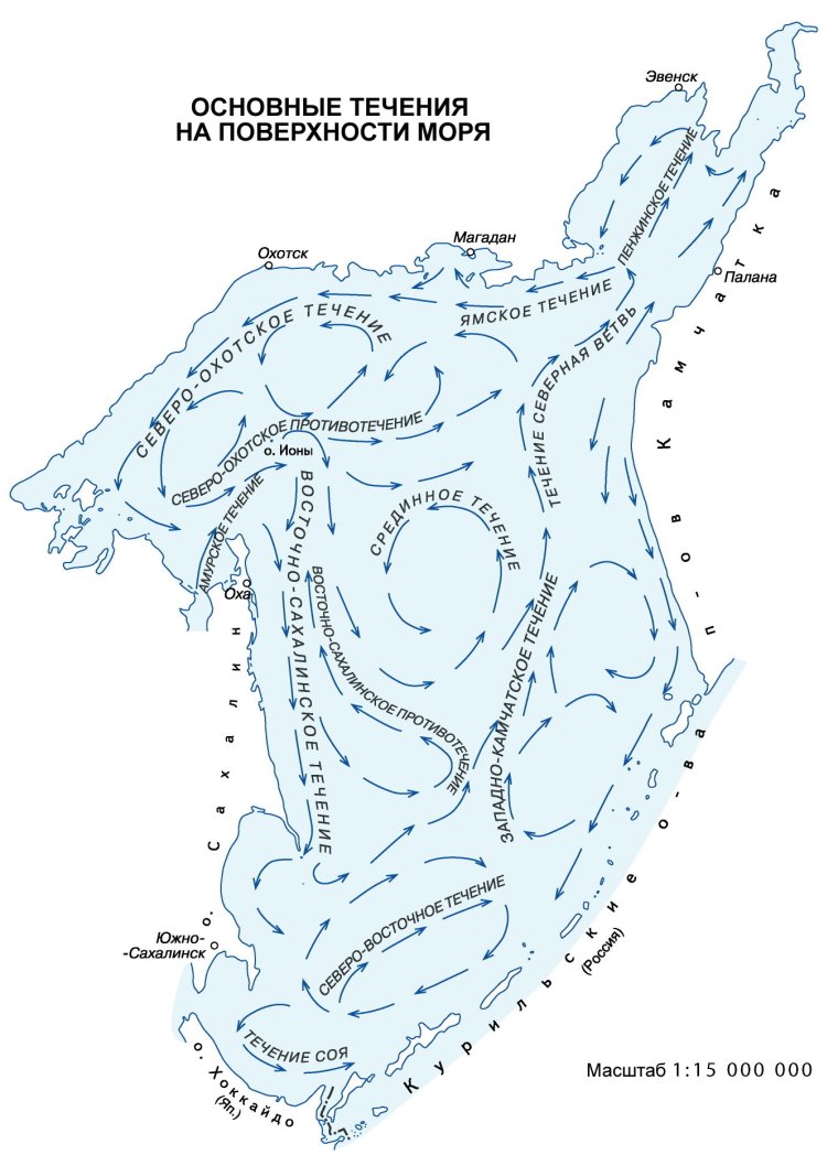 Морские течения Охотского моря