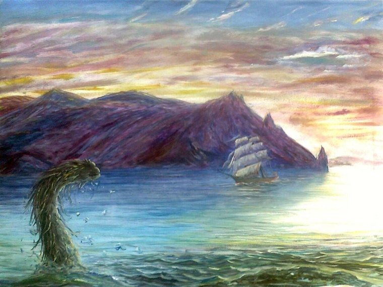 Карадагский змей в черном море