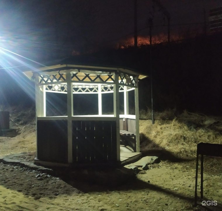 Пляж Чайка Владивосток беседки