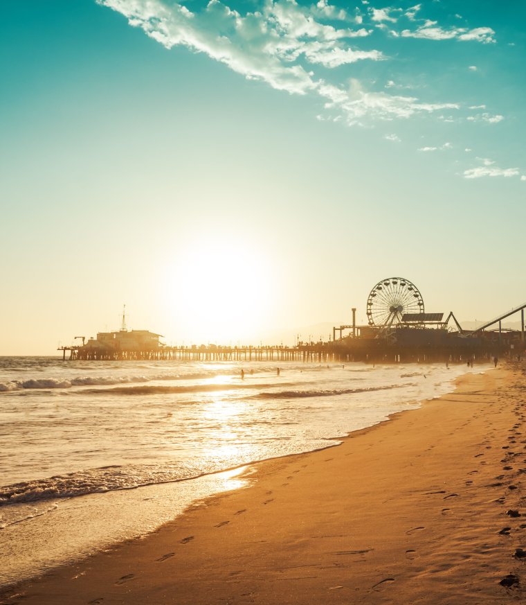 Лос Анджелес пляж Санта Моника