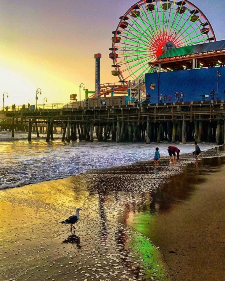 Лос Анджелес пляж Санта Моника